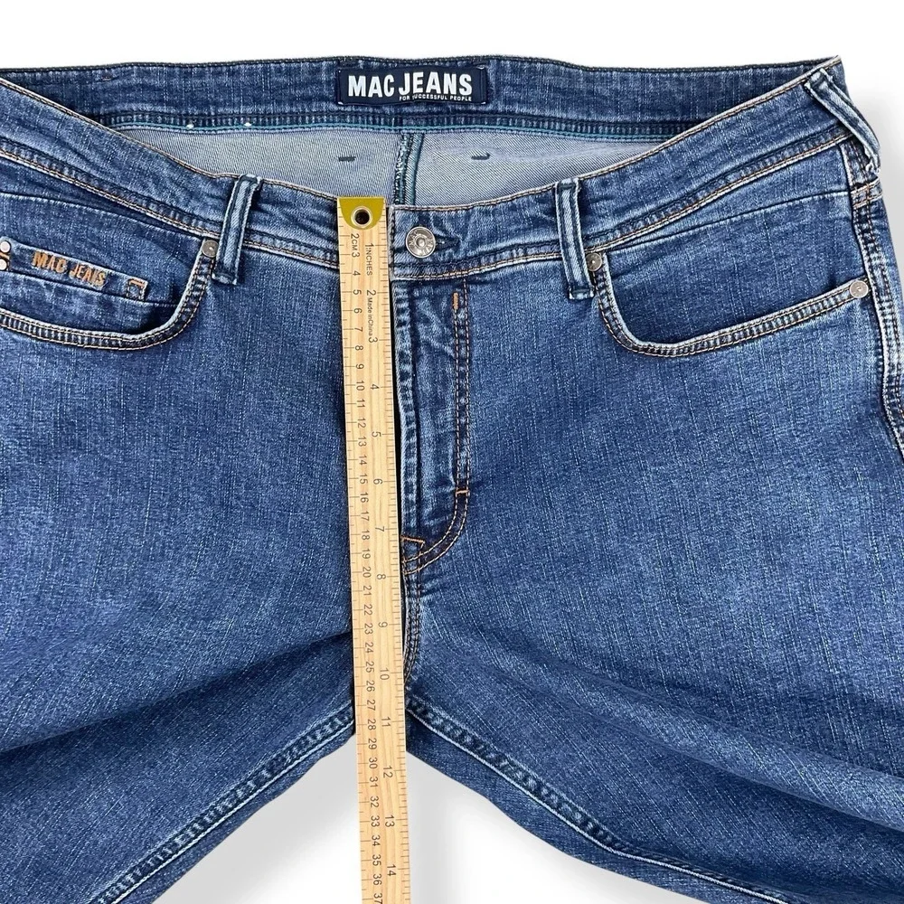 Mac Jeans For Successful People Men 38x34 (ACTUAL 38x32.5) Blue Slim Leg Germany